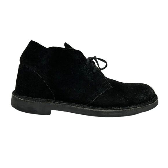 Clarks Bushacre 2 Black Suede Desert Boots - Picture 1 of 8